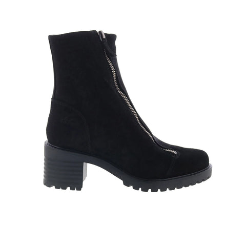 Bos. & Co. Ingle Womens Black Suede Zipper Casual Dress Boots