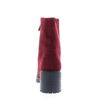Bos. & Co. Ingle Womens Red Suede Zipper Casual Dress Boots