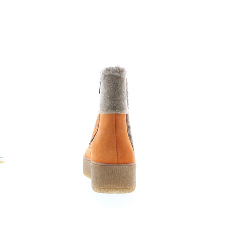 Bos. & Co. Inter Womens Orange Suede Zipper Casual Dress Boots