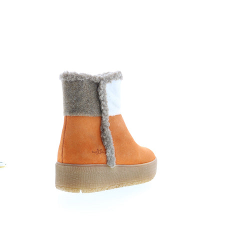 Bos. & Co. Inter Womens Orange Suede Zipper Casual Dress Boots