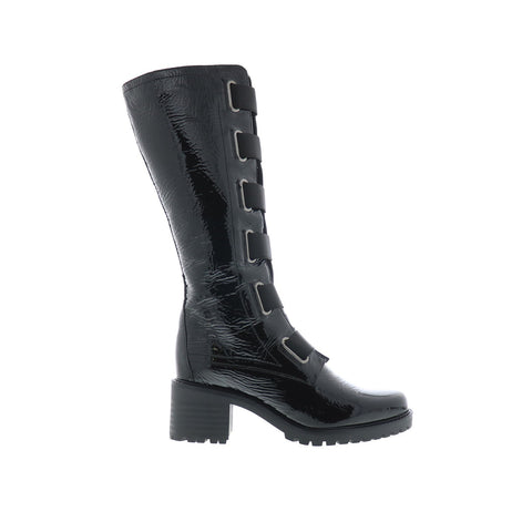 Bos. & Co. Intro Womens Black Synthetic Zipper Casual Dress Boots