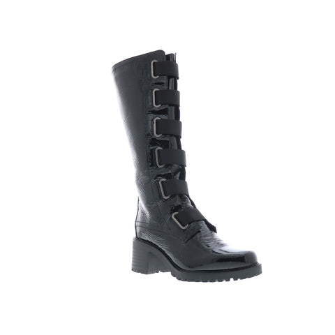 Bos. & Co. Intro Womens Black Synthetic Zipper Casual Dress Boots