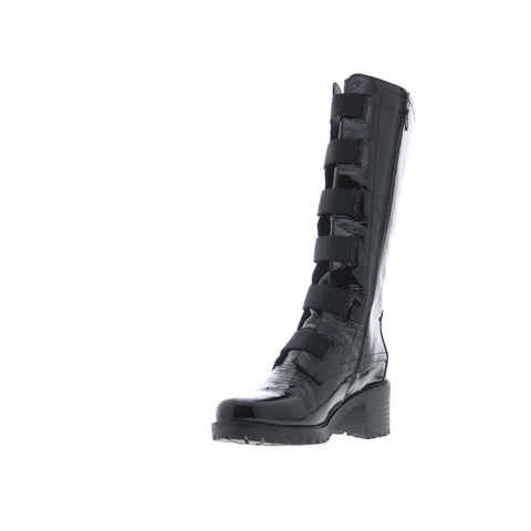 Bos. & Co. Intro Womens Black Synthetic Zipper Casual Dress Boots