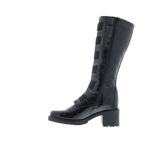 Bos. & Co. Intro Womens Black Synthetic Zipper Casual Dress Boots