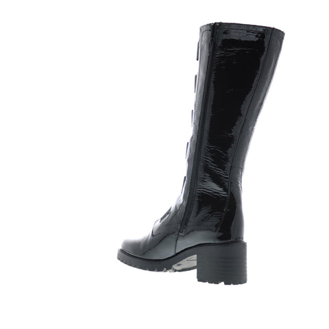 Bos. & Co. Intro Womens Black Synthetic Zipper Casual Dress Boots