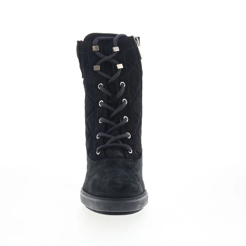 Aquatalia Iole L478901 Womens Black Suede Lace Up Ankle & Booties Boots