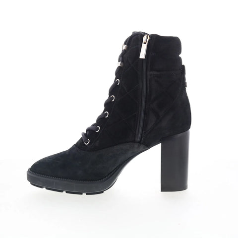 Aquatalia Iole L478901 Womens Black Suede Lace Up Ankle & Booties Boots