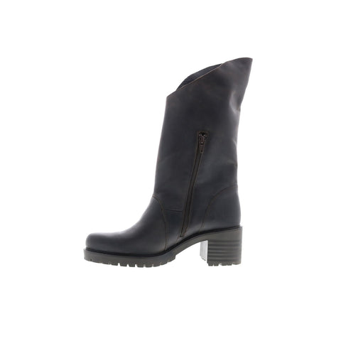 Bos. & Co. Irene Womens Brown Leather Zipper Casual Dress Boots
