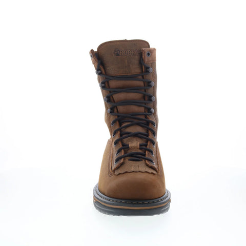 Rocky IronClad Waterproof 8" Work Boot Mens Brown Wide Work & Safety Boots