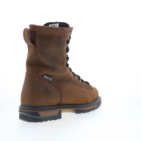 Rocky IronClad Waterproof 8" Work Boot Mens Brown Wide Work & Safety Boots