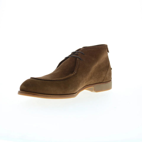 Di Bianco Ischia Suede Mens Brown Suede Lace Up Chukkas Boots