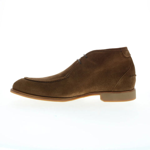 Di Bianco Ischia Suede Mens Brown Suede Lace Up Chukkas Boots