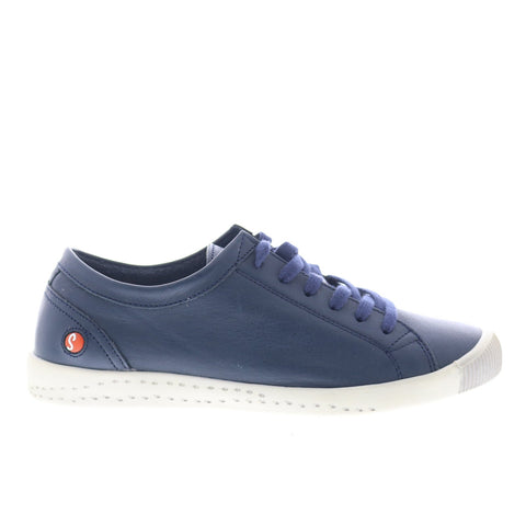 Softinos Isla ISLA154SOF-605 Womens Blue Leather Lifestyle Sneakers Shoes