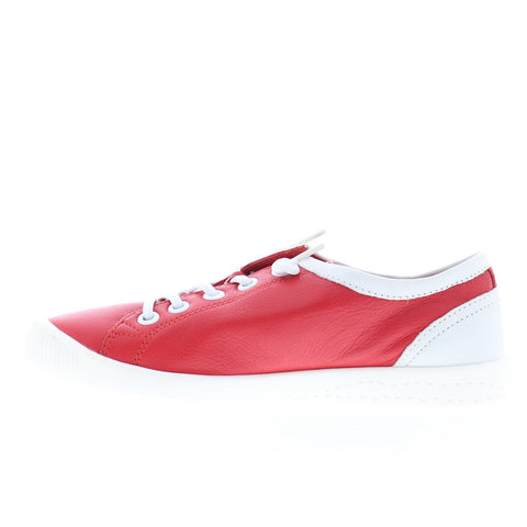 Softinos Isla ISLA2557SOF-038 Womens Red Leather Lifestyle Sneakers Shoes