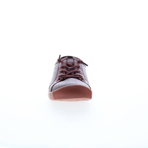 Softinos Isla ISLA2557SOF-055 Womens Red Leather Lifestyle Sneakers Shoes