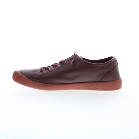 Softinos Isla ISLA2557SOF-055 Womens Red Leather Lifestyle Sneakers Shoes