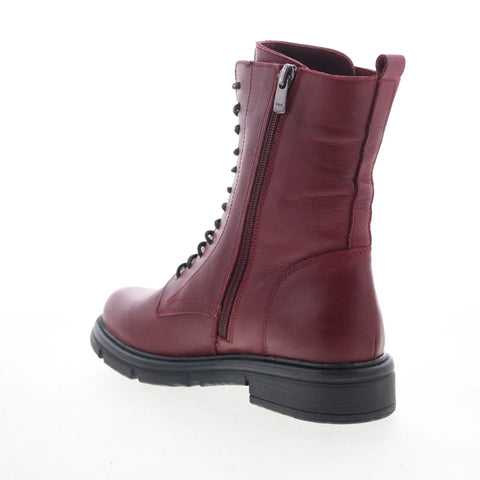 Miz Mooz Issabel Womens Red Leather Zipper Casual Dress Boots