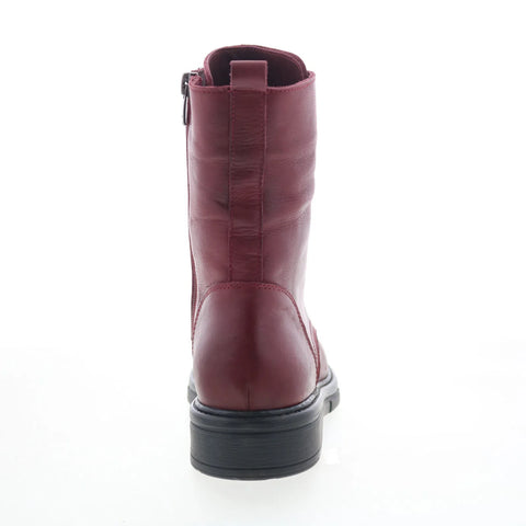 Miz Mooz Issabel Womens Red Leather Zipper Casual Dress Boots