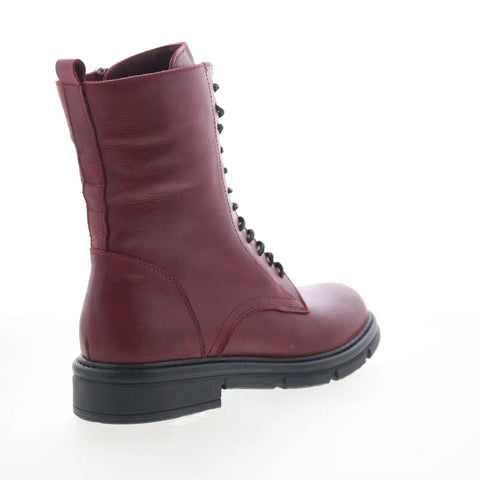 Miz Mooz Issabel Womens Red Leather Zipper Casual Dress Boots