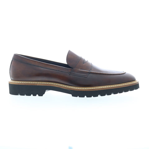 Zelli Italia Roman Italian Mens Brown Leather Loafers & Slip Ons Penny Shoes