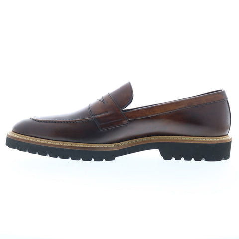 Zelli Italia Roman Italian Mens Brown Leather Loafers & Slip Ons Penny Shoes