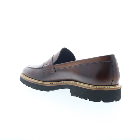 Zelli Italia Roman Italian Mens Brown Leather Loafers & Slip Ons Penny Shoes