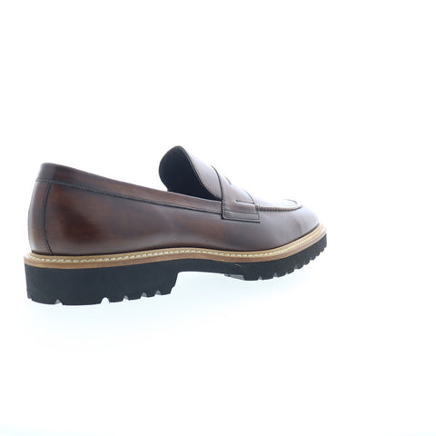 Zelli Italia Roman Italian Mens Brown Leather Loafers & Slip Ons Penny Shoes