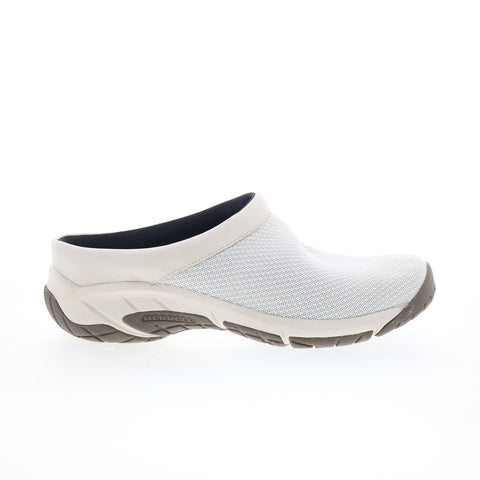 Merrell Encore Breeze 4 J001418 Womens White Leather Clog Flats Shoes
