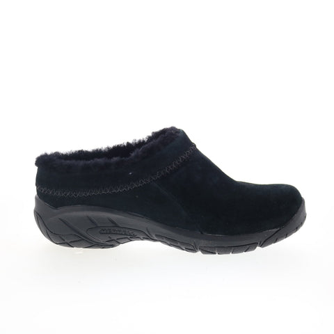 Merrell Encore Ice 4 J002028W Womens Black Wide Suede Loafer Flats Shoes