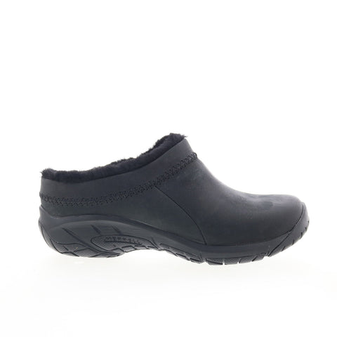 Merrell Encore Ice 4 LTR J002178 Womens Black Nubuck Clog Flats Shoes