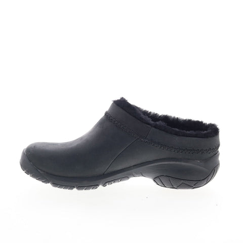 Merrell Encore Ice 4 LTR J002178 Womens Black Nubuck Clog Flats Shoes