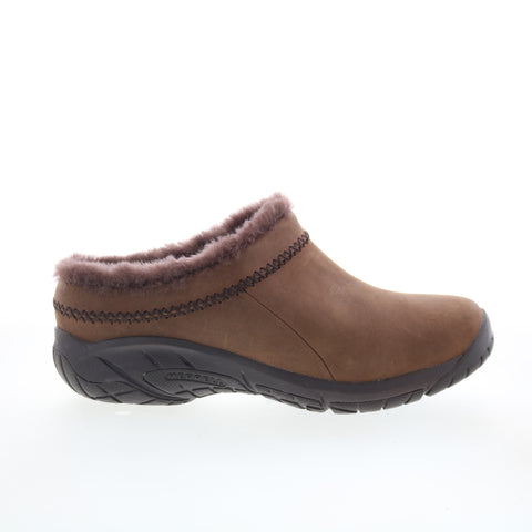 Merrell Encore Ice 4 LTR J002180 Womens Brown Nubuck Slip On Clog Flats Shoes