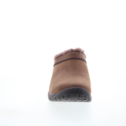 Merrell Encore Ice 4 LTR J002180 Womens Brown Nubuck Slip On Clog Flats Shoes