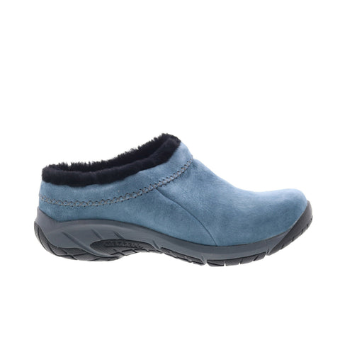 Merrell Encore Ice 4 J004624W Womens Blue Wide Nubuck Clog Flats Shoes