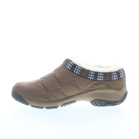 Merrell Encore Ice 4 Puff J004868 Womens Brown Canvas Clog Flats Shoes