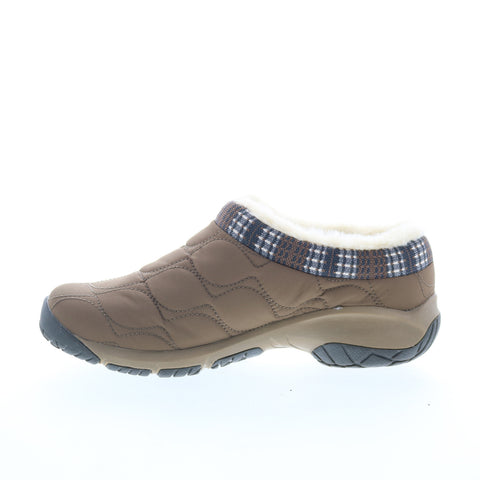 Merrell Encore Ice 4 Puff J004868 Womens Brown Canvas Clog Flats Shoes