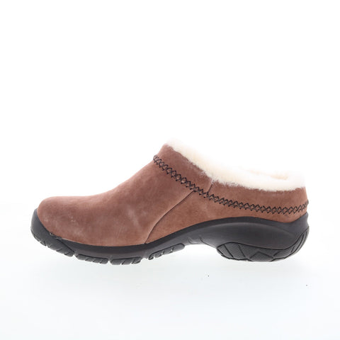 Merrell Encore Ice 4 J004872 Womens Brown Suede Slip On Clog Flats Shoes