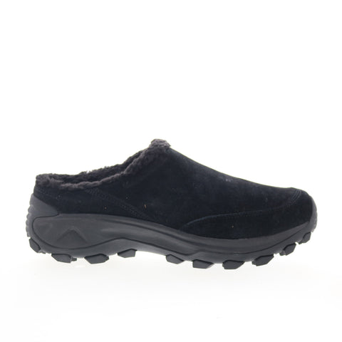 Merrell Winter Slide J005130W Womens Black Wide Nubuck Clog Flats Shoes