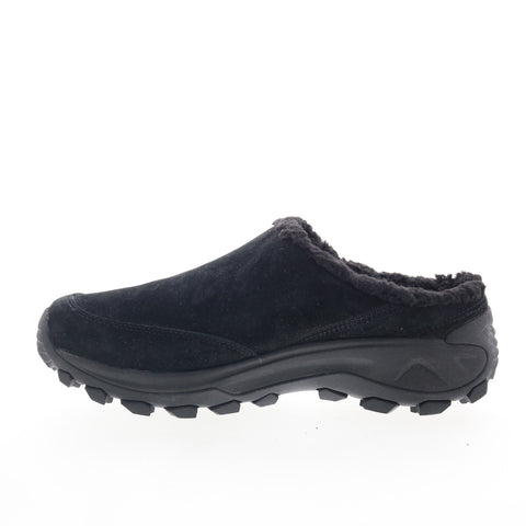 Merrell Winter Slide J005130W Womens Black Wide Nubuck Clog Flats Shoes