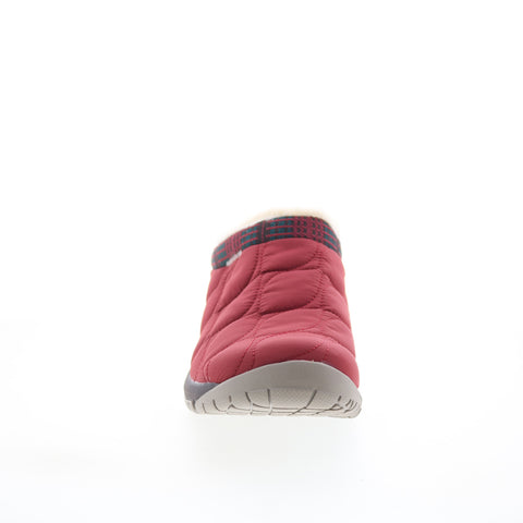 Merrell Encore Ice 4 Puff J005208 Womens Red Canvas Slip On Clog Flats Shoes