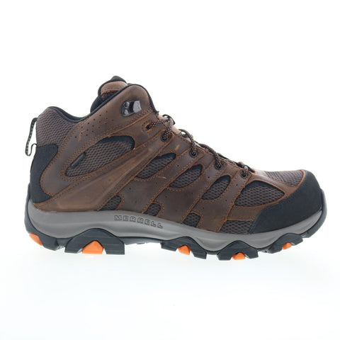 Merrell Moab Vertex 2 Mid Waterproof Carbon Fiber Mens Brown Wide Work Boots
