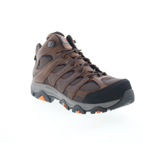 Merrell Moab Vertex 2 Mid Waterproof Carbon Fiber Mens Brown Wide Work Boots