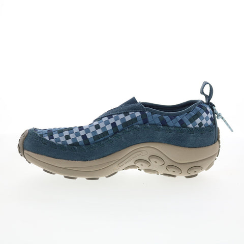 Merrell Jungle Moc Evo Woven J008410 Womens Blue Loafer Flats Shoes