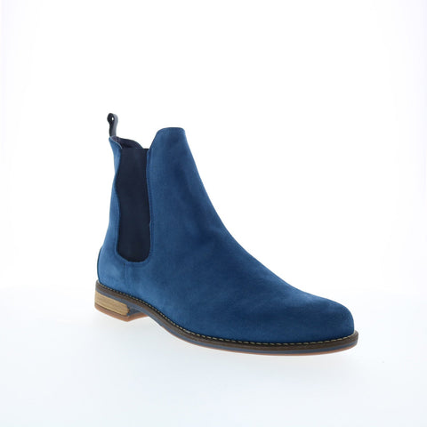 Parc City Boot Co. Chelsey J01-M-82 Mens Blue Suede Slip On Chelsea Boots
