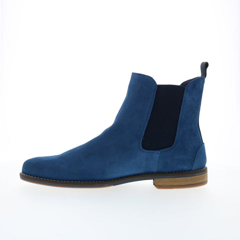 Parc City Boot Co. Chelsey J01-M-82 Mens Blue Suede Slip On Chelsea Boots