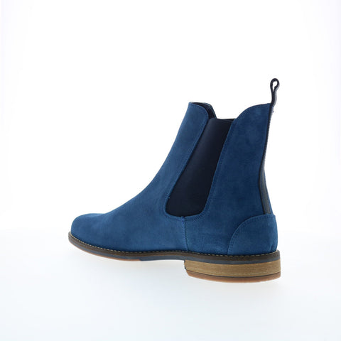 Parc City Boot Co. Chelsey J01-M-82 Mens Blue Suede Slip On Chelsea Boots