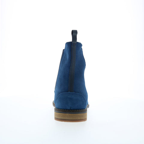 Parc City Boot Co. Chelsey J01-M-82 Mens Blue Suede Slip On Chelsea Boots