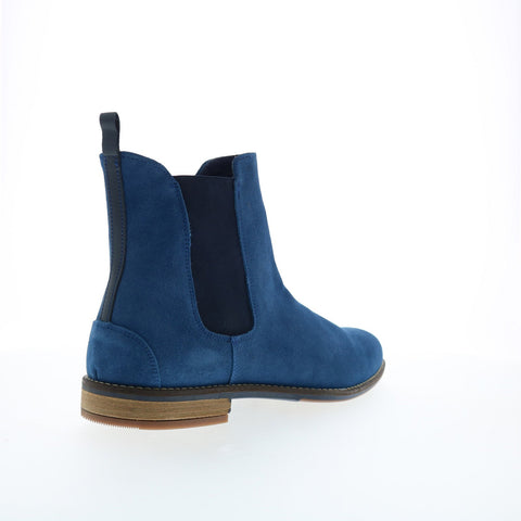 Parc City Boot Co. Chelsey J01-M-82 Mens Blue Suede Slip On Chelsea Boots