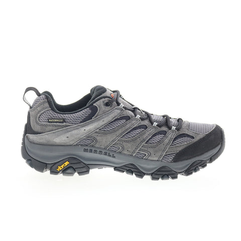 Merrell Moab 3 Wp Low J035855 Mens Gray Suede Athletic Hiking Shoes