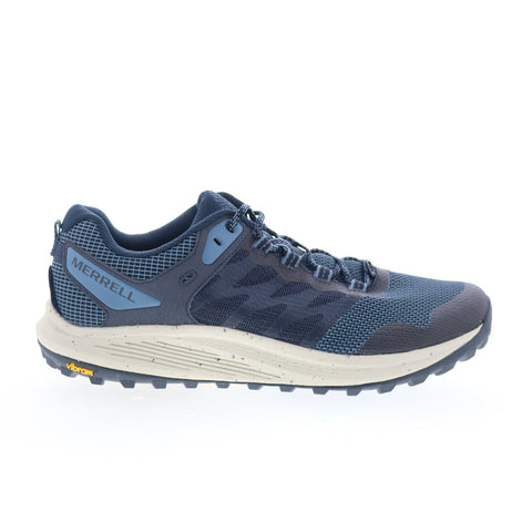 Merrell Nova 3 J037153 Mens Blue Canvas Lace Up Athletic Hiking Shoes